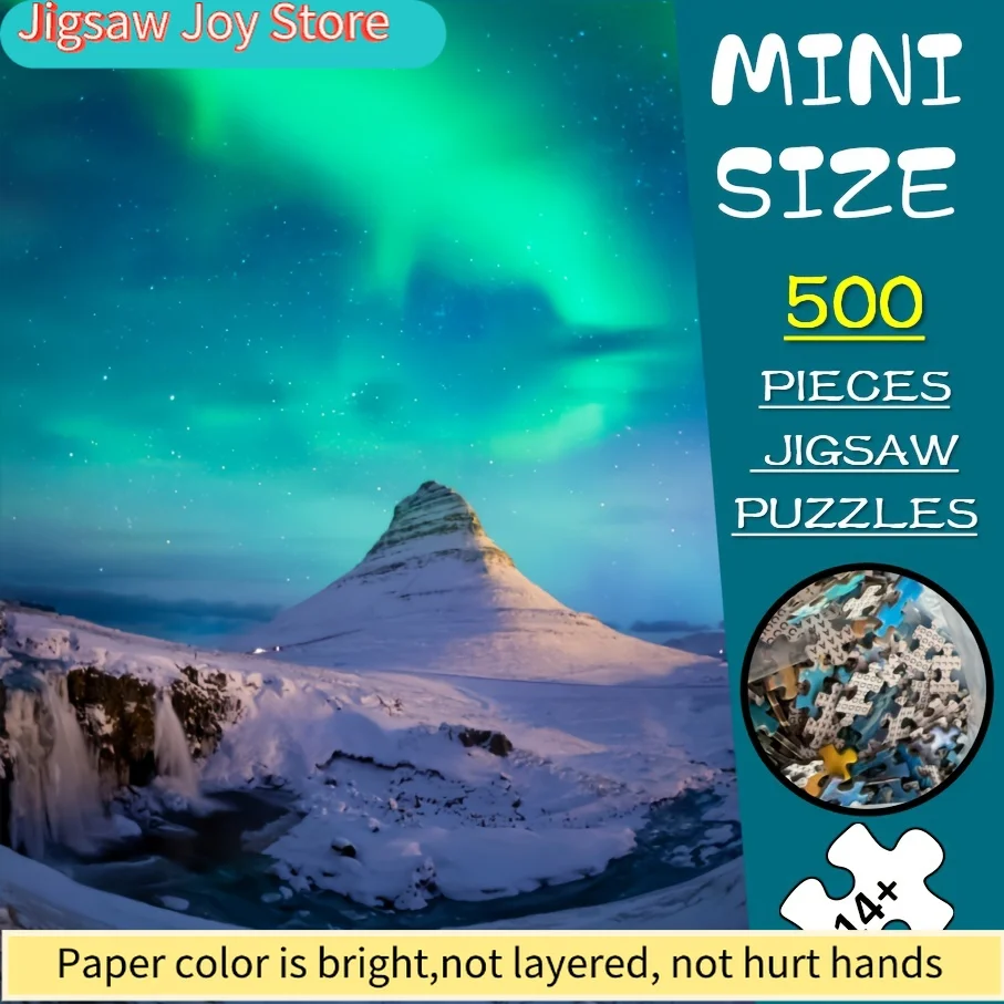 

1 коробка (мини-пазлов) для взрослых – портативные и устойчивые к царапинам детали, тематика «Аврора на горе Хэт», для всей семьи, на Рождество