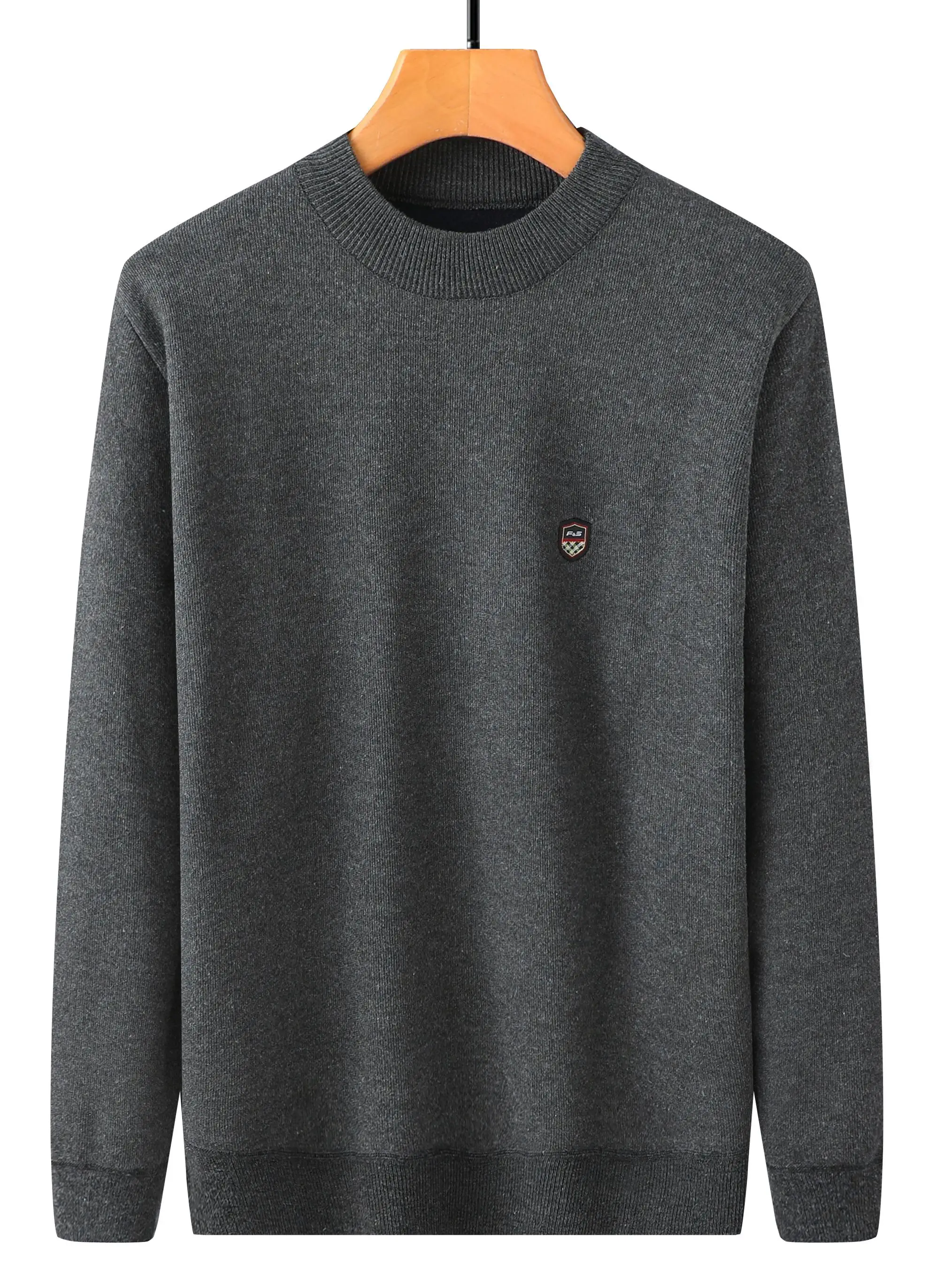 

Thiened Fce Warm Knitted Sweater for Middle-Aged And ly Men Winter Casual Sle Long Sve V-Ne Top