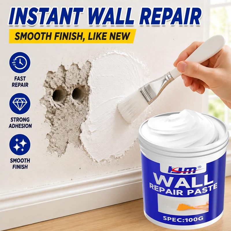 KJM 100G Wall Repair Paste Drywall Crack Hole Filler Quick Dry Mending Compound For Plaster Ceiling Interior Wall Renovation
