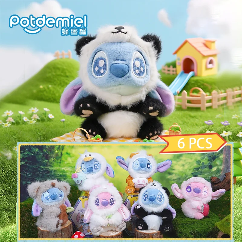 

Stitch Animal Party Series Mystery Blind Box, милая кавайная фигурка, брелок, подвеска, модная игрушка, аниме, периферийная кукла, подарок-сюрприз