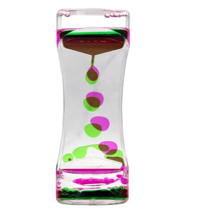 Liquid Motion Bubbler Timer Pakiet kolorowych klepsydr Liquid Bubbler Fidget Sensoryczna niepokój Autyzm Aktywność dzieci Spokój Relaks — zdjęcie 2