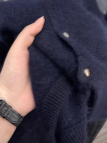 

Корейский и японский высококачественный вязаный кардиган для женщин больших размеров, свободный, мягкий, с длинными рукавами, повседневный, зимний, в стиле кэжуал