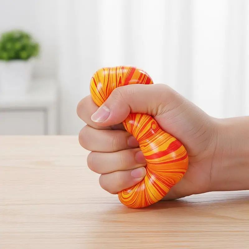 12 PCS Marbled Stress Balls Soft Elastic Texture For Anxiety Relief Office Kids