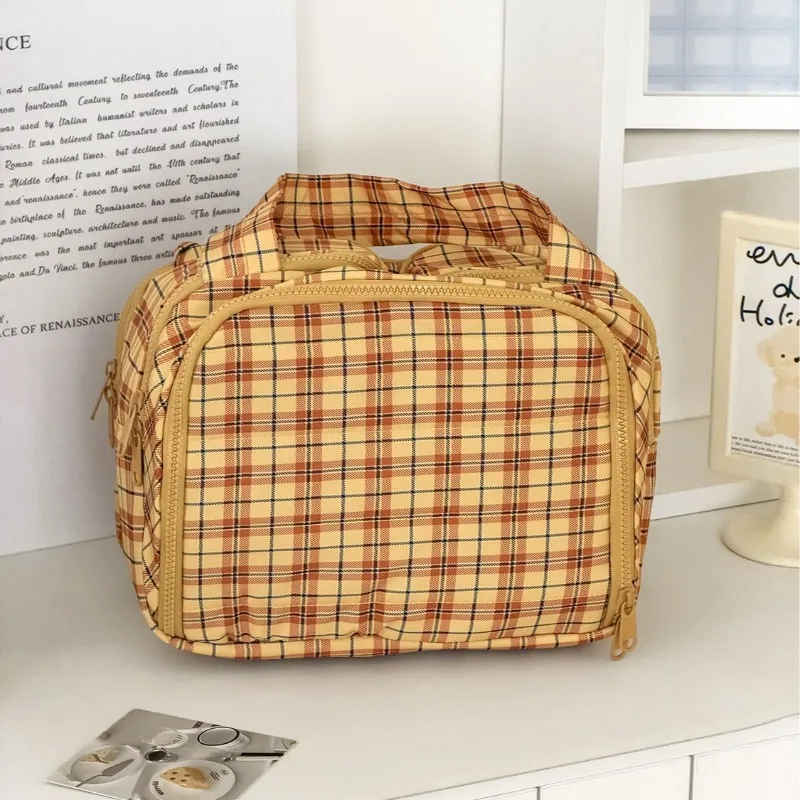 bolsa-de-viagem-para-artigos-de-higiene-com-alca-grande-capacidade-estojo-cosmetico-amarelo-com-estampa-xadrez-organizador-de-maquiagem-para-negocios