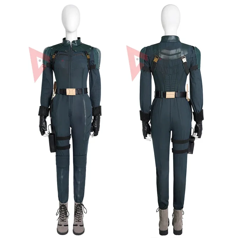 

Новый костюм для косплея Елена Белова, черный комбинезон с разрезом, ботинки с поясом на выбор для игровой вечеринки, индивидуальный заказ