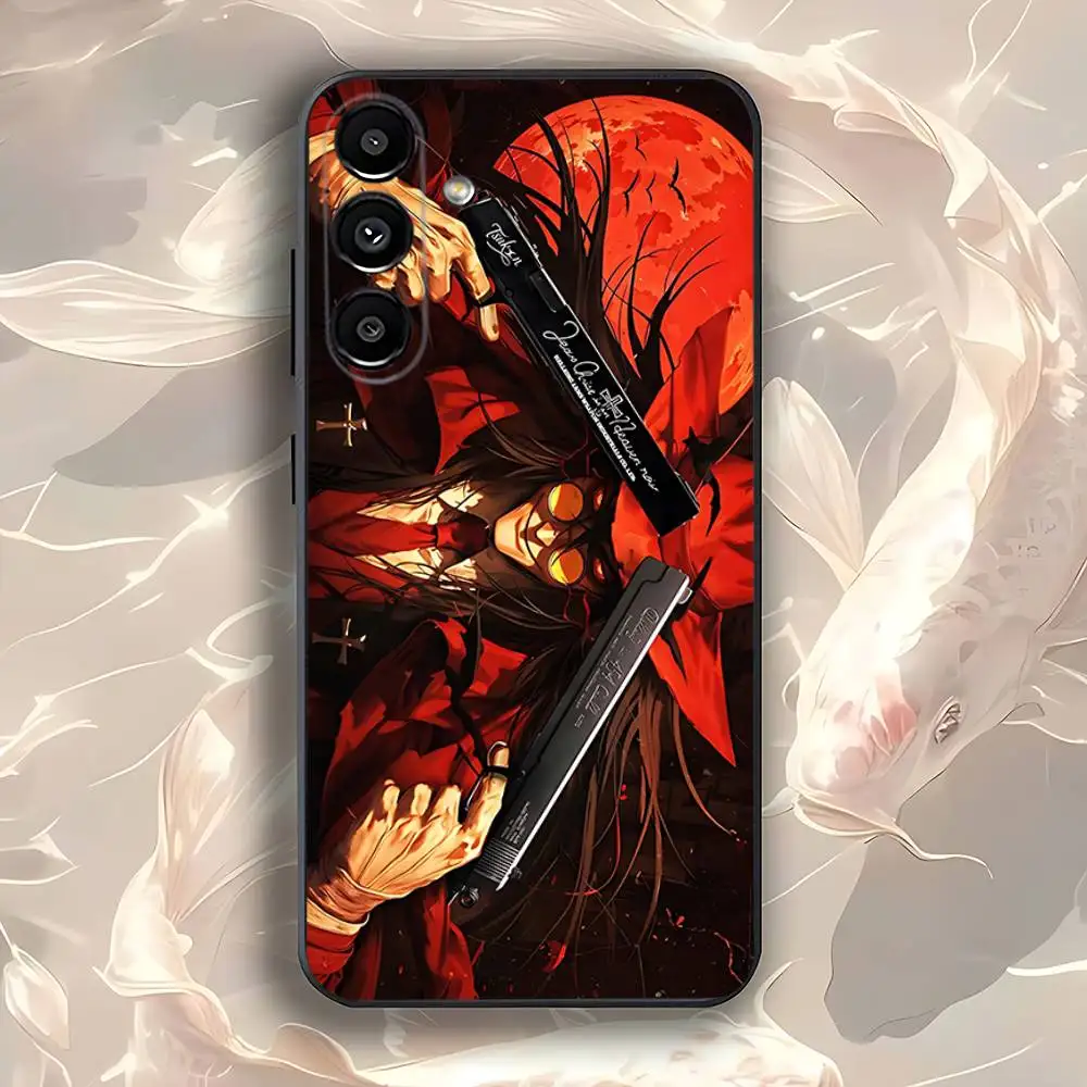 أنيمي A-Alucard H-Hellsing جراب هاتف لسامسونج غالاكسي A73,31,32,72,41,53,52,71,22,5G,Note,J7,8,9 غطاء أسود ناعم