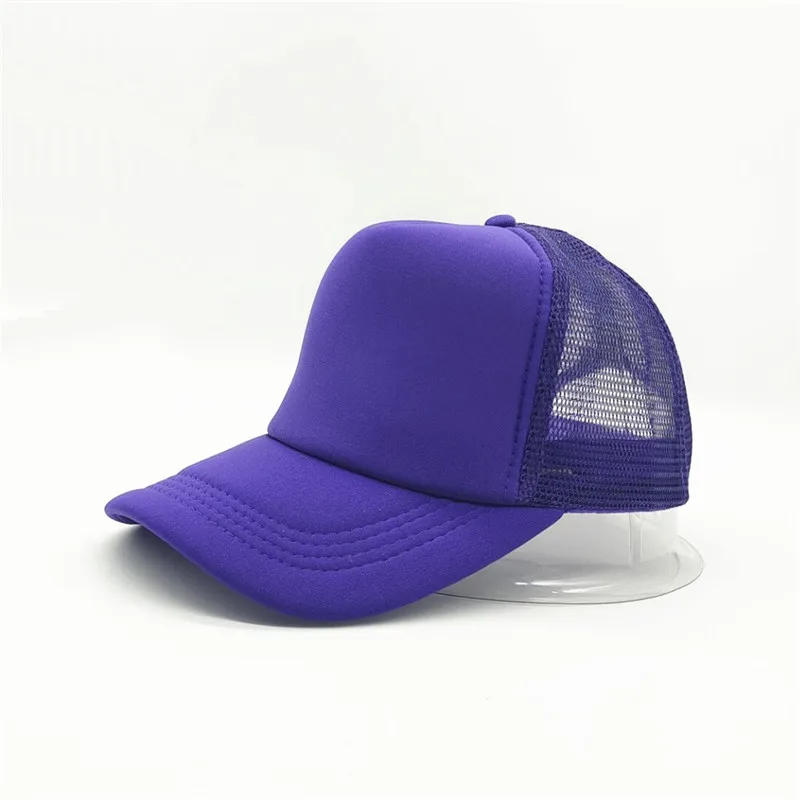 1-teilige Sommer-Trucker-Mütze mit individuellem Logo für Männer und Frauen, Netz-Polyester-Baseballkappe, bedrucktes Netz, Papa-Hüte, verstellbares Sonnenhut-Visier – Detail 16