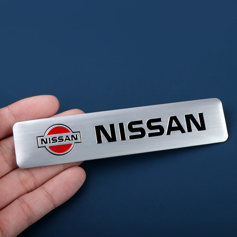 Car 3D Aluminum Alloy Body Side Fender Trunk Badge Stickers For Nissan Nismo Qashqai Juke Micra Leaf Sentra Patrol Tiida X-trail