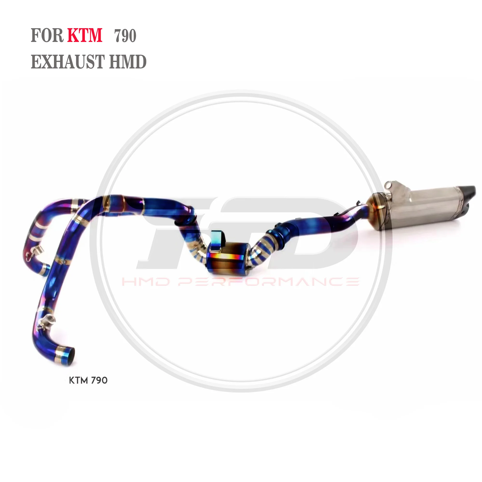 HMD Titanium Motorcycle Exhaust System Performance Catback For KTM 790 Adventure R Racing Header