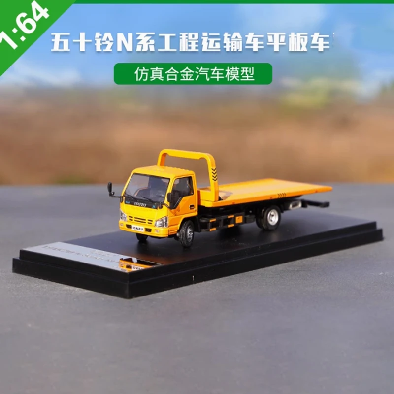 GCD Diecast 1:64 Scale ISUZU N Series Transport Vehicle Flat Car Alloy engineering Model Collection Display Ornaments Gift Toy