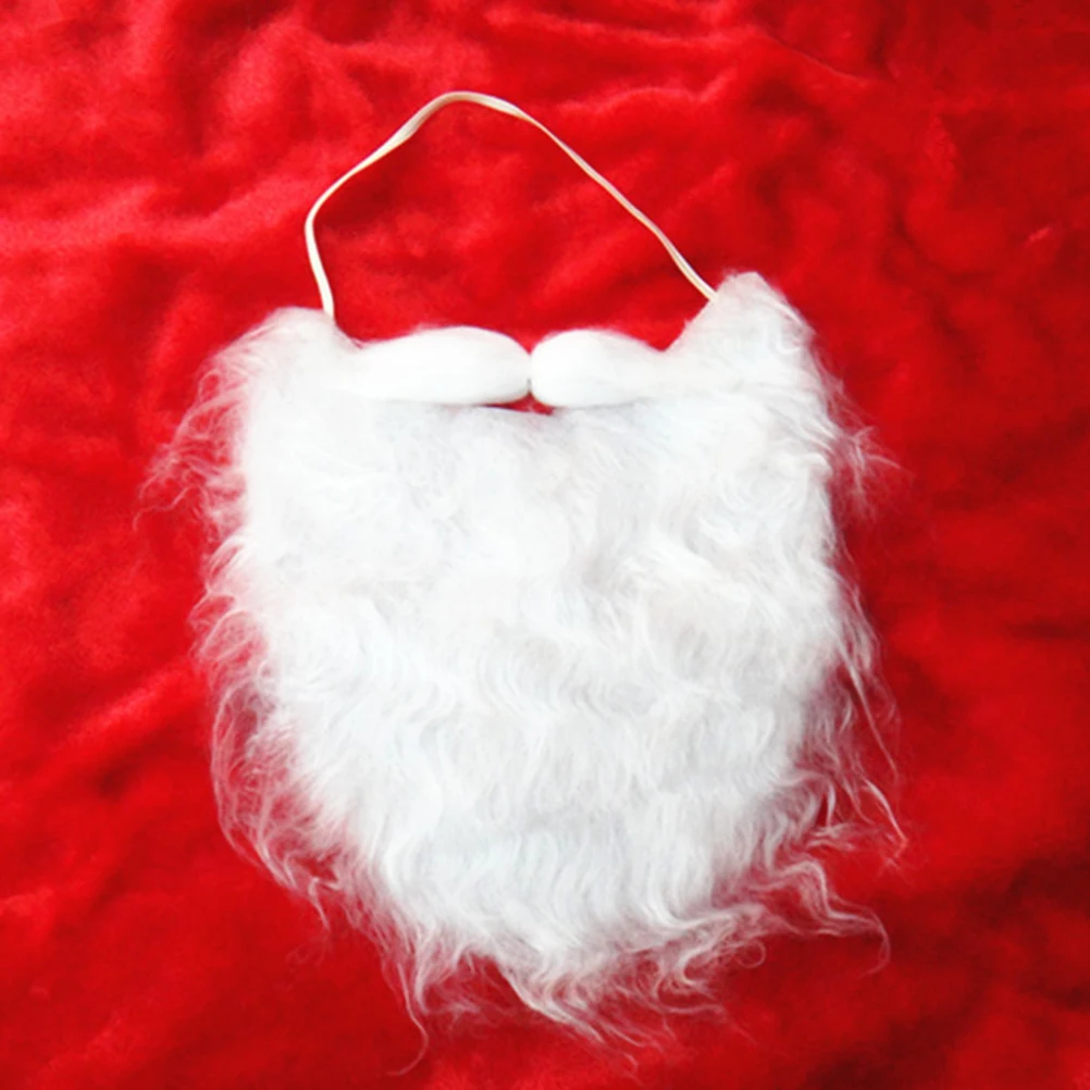 

12 Pcs Christmas Costumes for Adults Performance Props Beard Fake Santa Mustaches Party Facial Hair Elder