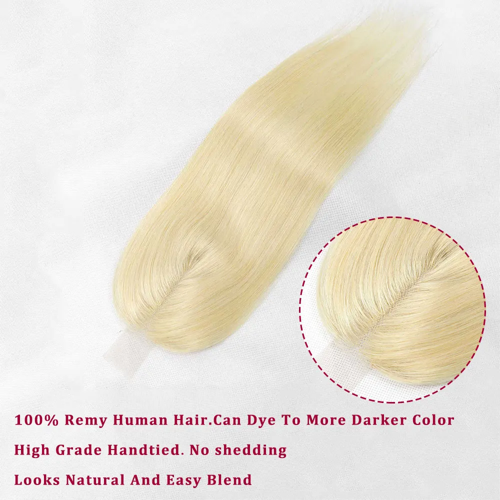 غير مرئية # 613 شعر بشري أشقر خصلات شعر دانتيل قابلة للتنفس للنساء تسليط الضوء على الشعر المستعار لتخفيف الشعر #4