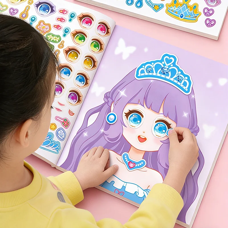 livro-de-adesivos-criativos-diy-de-maquiagem-de-princesa-conjunto-de-brinquedos-com-design-de-rosto-de-boneca-da-moda-educacao-e-desenvolvimento-infantil-para-criancas-adesivos-divertidos-reutilizaveis-estimula-a-imaginacao-presente-ideal-para-feriados-e-aniversarios