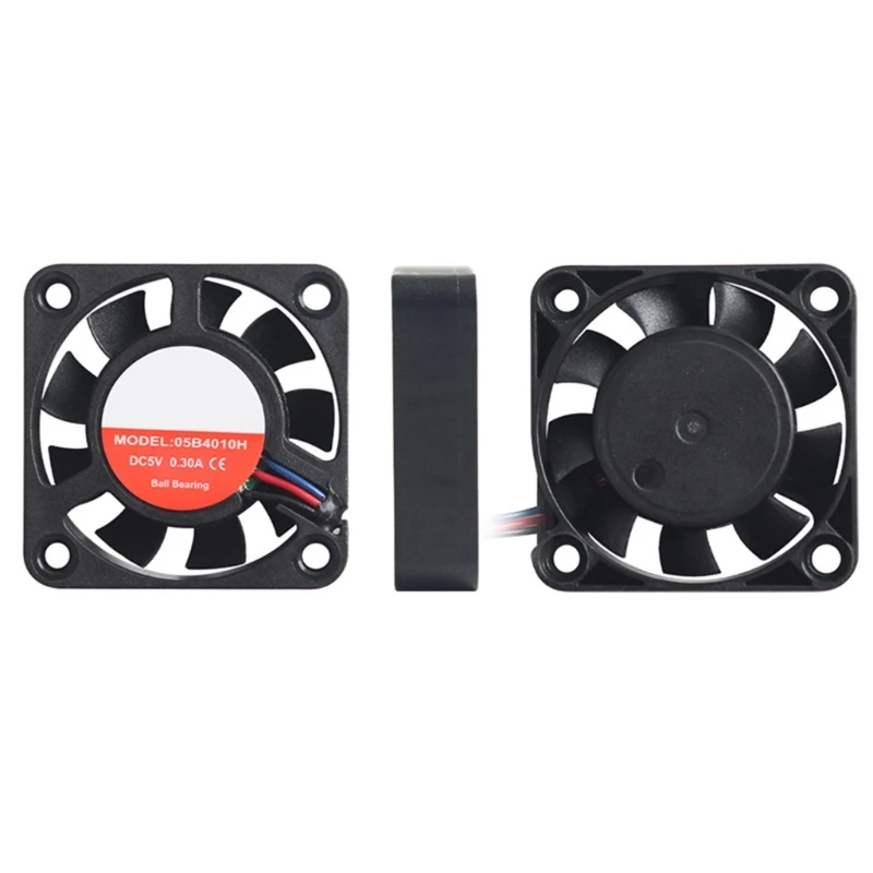 For MK4/XL Hotend Fan 4010 Cooling Fan Replacement Bearing Coolers Fan 40x40x10mm 5V 3 Wire High Speed 3D Printer