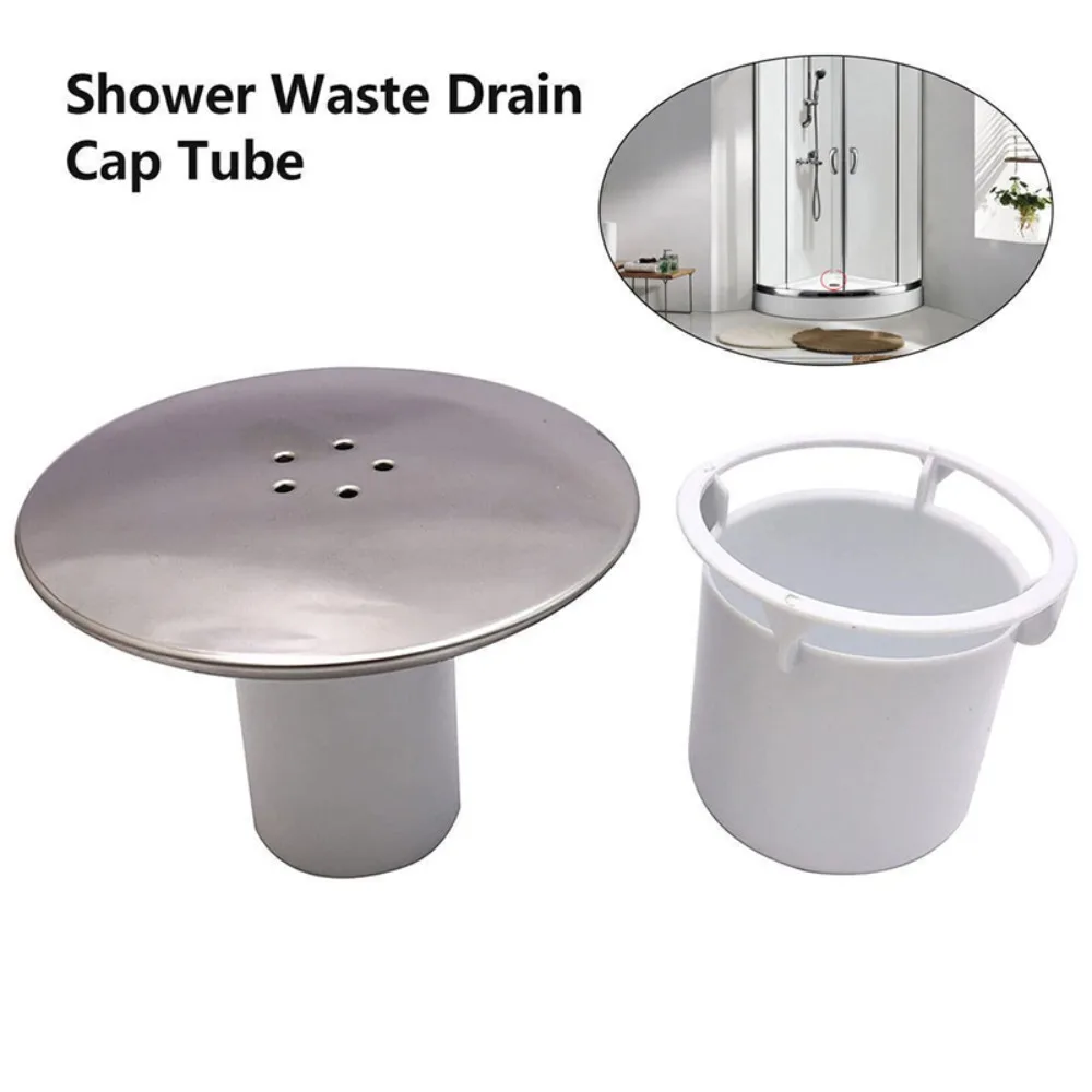 Shower Waste Drain Cap Tube 115mm Shower Plughole Cover Bathroom Deodorant Anti-blocking Floor Drain Bathroom Accessories