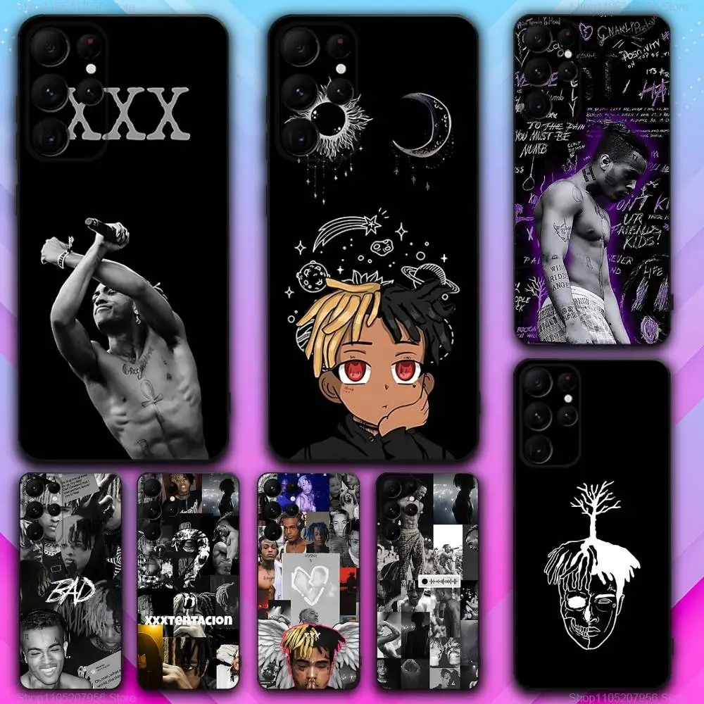 

X-XXXTentacionS Rapper Phone Case For Samsung S30,S25,S24,S23,S22,S21,S20,Fe,Lite,5G,Ultra,Plus Black Cover