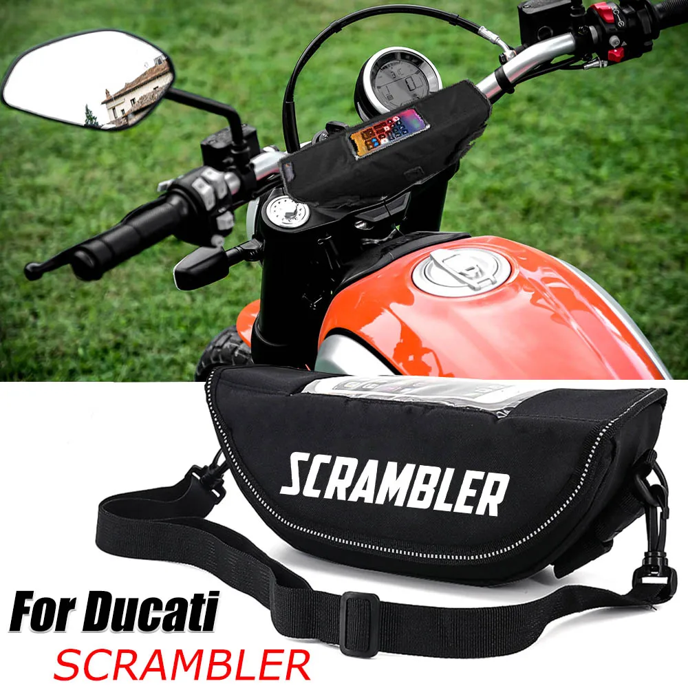 For DUCATI Scrambler1100 Full Throttle 400 800 Motorcycle accessory  Waterproof And Dustproof Handlebar Storage Bag