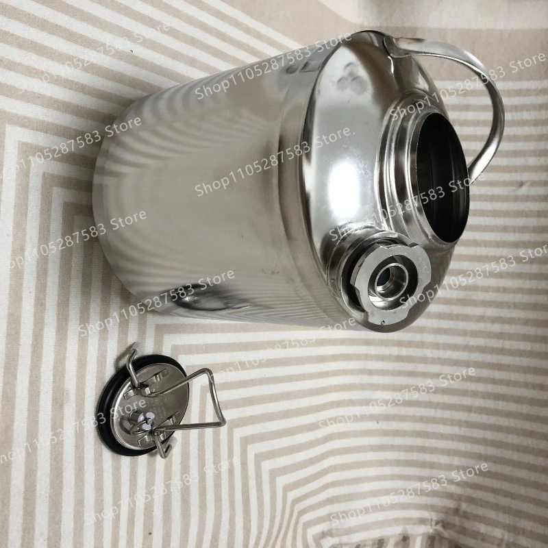304 stainless steel 10l draft beer machine cleaning bucket - single/double head pipeline cleaning equipment