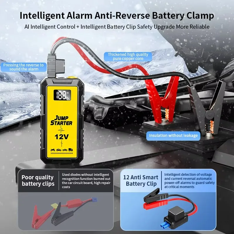 قوة البنك 4000A الانتقال كاتب شاحن محمول سيارة الداعم 12 فولت السيارات بدء جهاز بطارية السيارة في حالات الطوارئ كاتب #2
