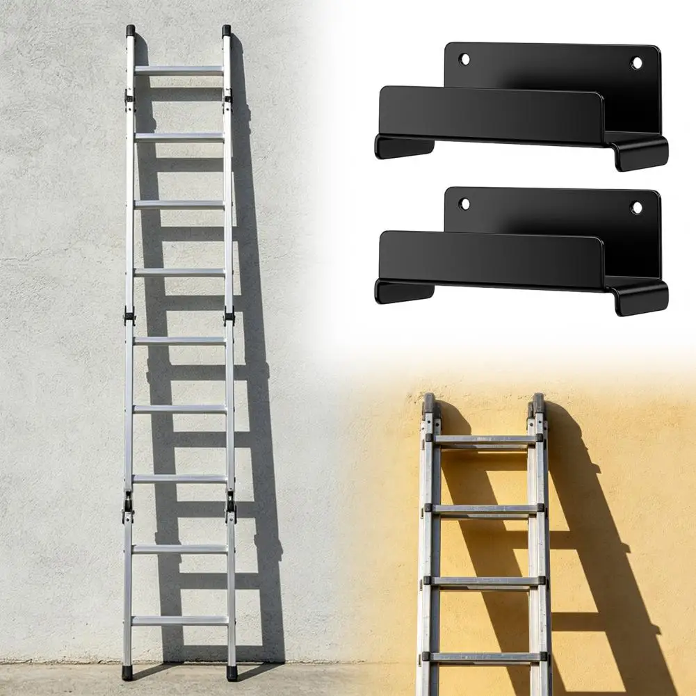 

Wall Mounted Ladder Hooks Telescopic Ladder Storage Rack Wall Mounted Hooks Steel Ladder Hooks with Protective Coating Garage
