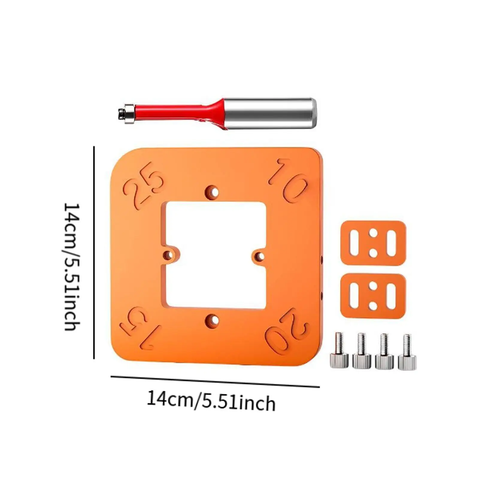 Kit de plantilla de radio de esquina de enrutador, recorte profesional multiusos para carpintería
