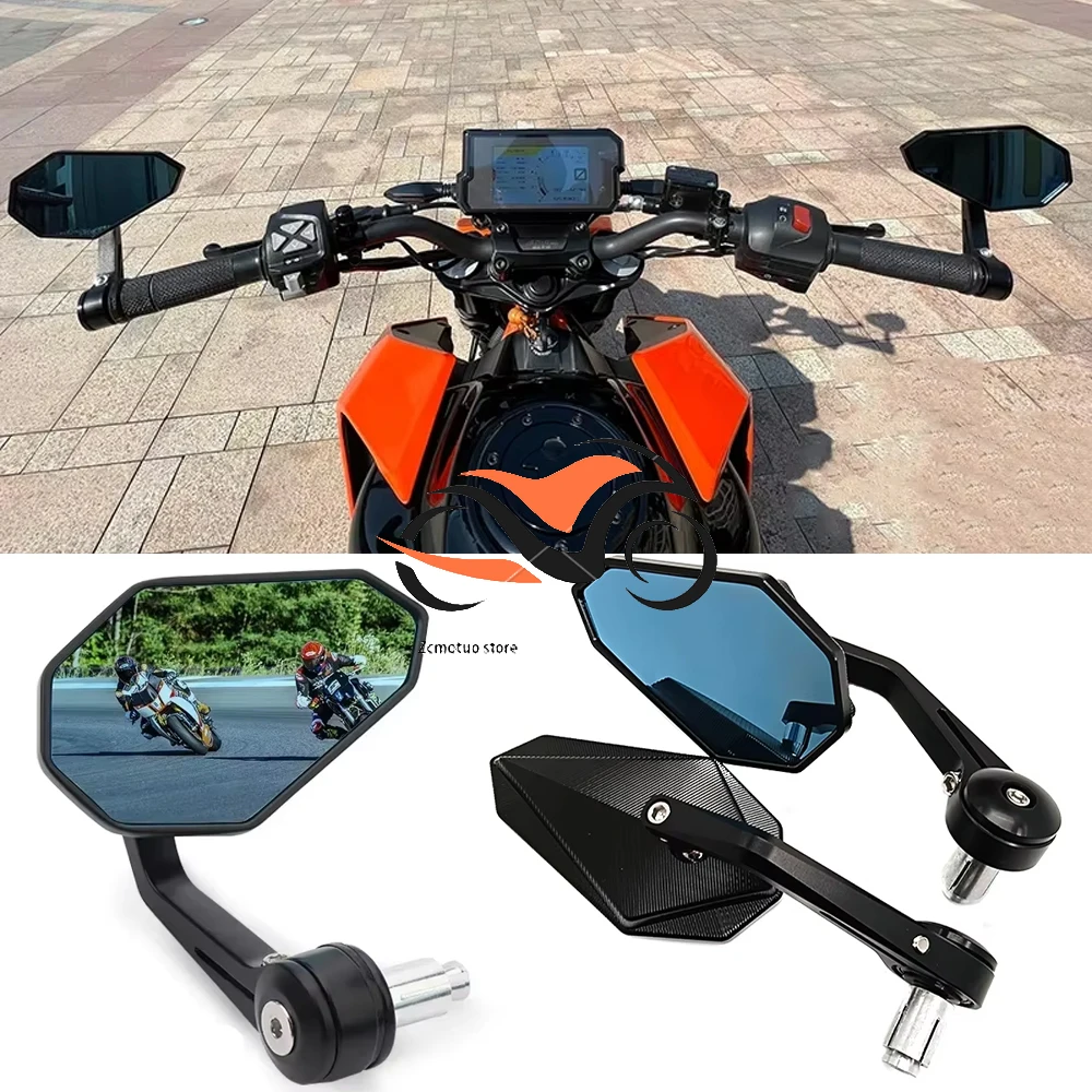 

1 Pair Aluminum 7/8" 22mm Motorcycle Rearview Mirrors Universal Scooter Bar End Handlebar Mirror Rear View Mirror Accessories
