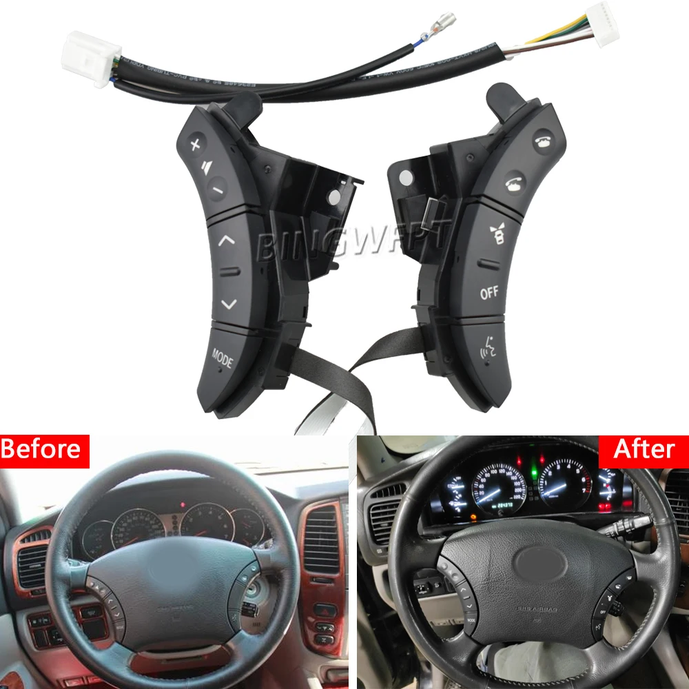 

2021 In Stock New Black Gray Color 75B037 Audio Volume Control Switch For Toyota Prado 120 Camry Land Cruiser Sequoia Lexus