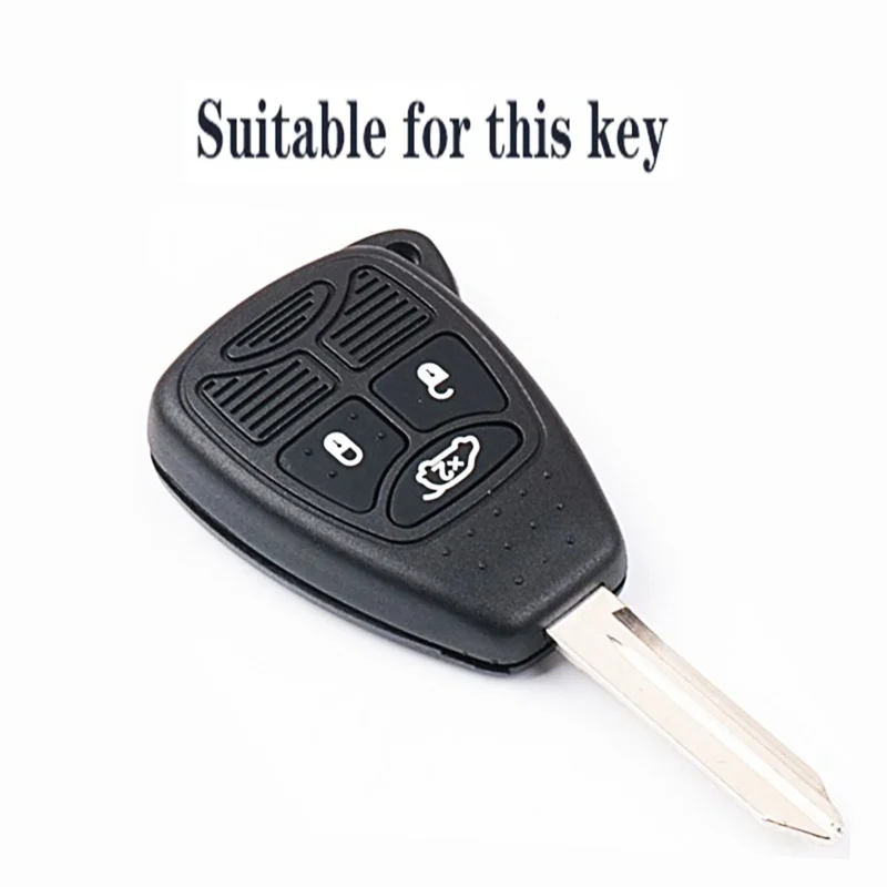For Dodge for Jeep Commander Grand Cherokee Chrysler Aspen 300 3 Buttons Leather Car Remote Key Case Shell Fob Key Accessories