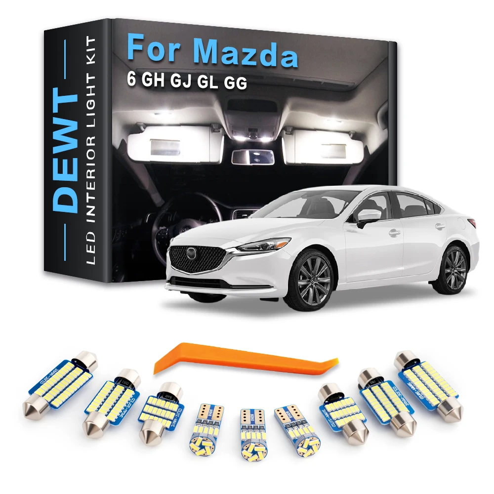 Car LED Interior Dome Light Kit For Mazda 6 GH GJ GL GG 2003 - 2020 2019 2018 2017 2016 2015 2014 Sunvisor Trunk Bulb Canbus