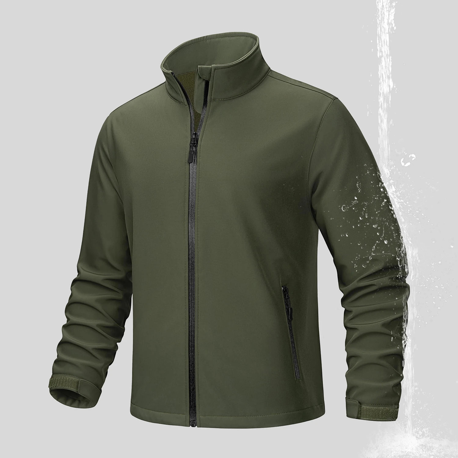 TACVASEEN Men's Softshell Jacket Black L 6