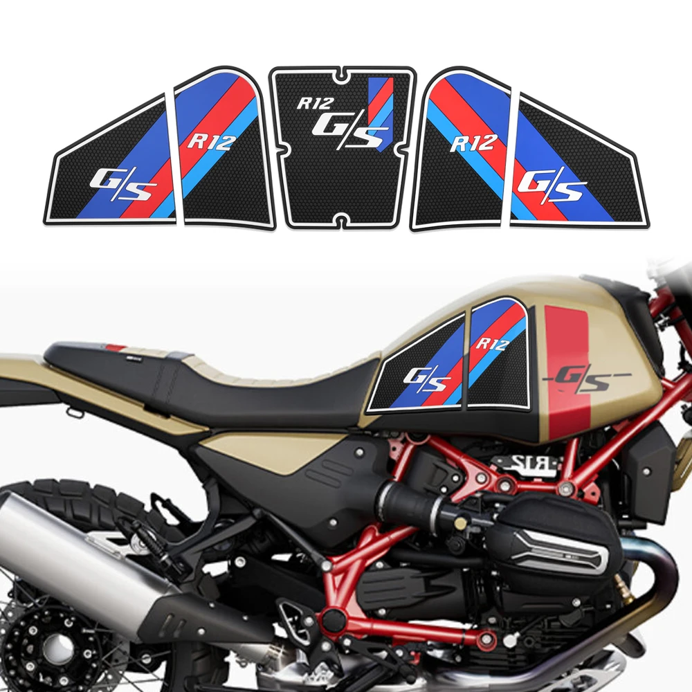 Motorcycle Tank Pad Sticker Side Tank Pad Anti Scratch Decal Accessories Non-slip Sticker For BMW R12 G/S R12 G R12 S 2025-2026