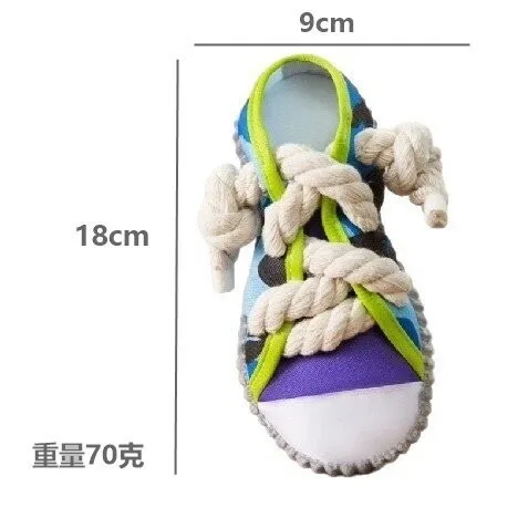 

Игрушка для собак: тапочки-антистресс с веревочным узлом, устойчивые к укусам, для чистки зубов