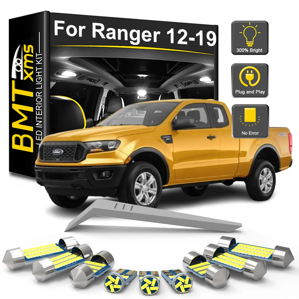 

BMTxms 12PCS Car LED Interior Light Bulb Kit For Ford Ranger 2012 2013 2014 2015 2016 2017 2018 2019 Vehicle Accessories Canbus