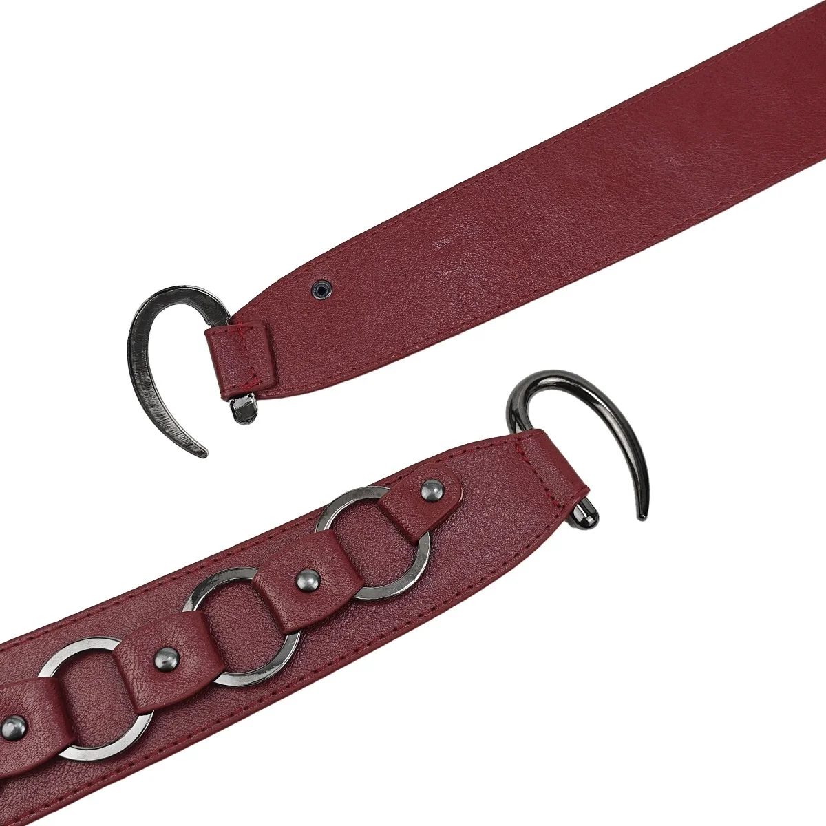 YK2 Retro nuevo estilo Cool Girl cinturón negro con hebilla cinturones para todas las ocasiones falda decorativa americana cinturón Punk de moda