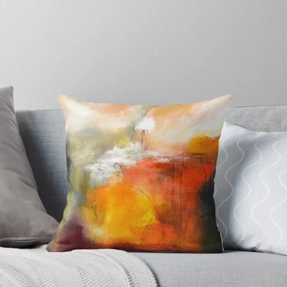 

Abstract Orange Red Black Print from Original Painting Throw Pillow covers for pillows pillowcases for sofa cushions pillow