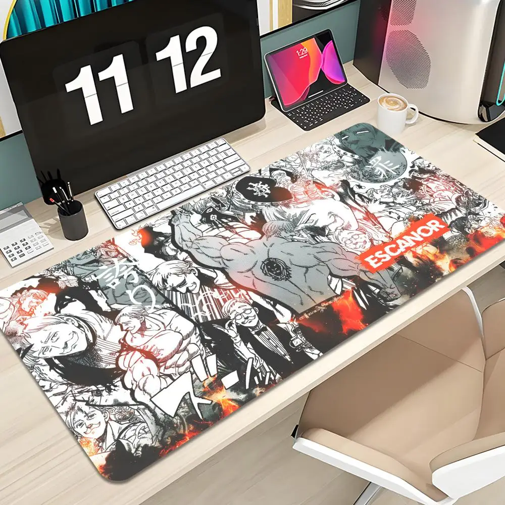 

Escanor Seven Deadly Sins Mouse Pad Keyboard Mousepad large 1200X600 mm Desk Mat PC Gamer Office Carpet Home Table pad