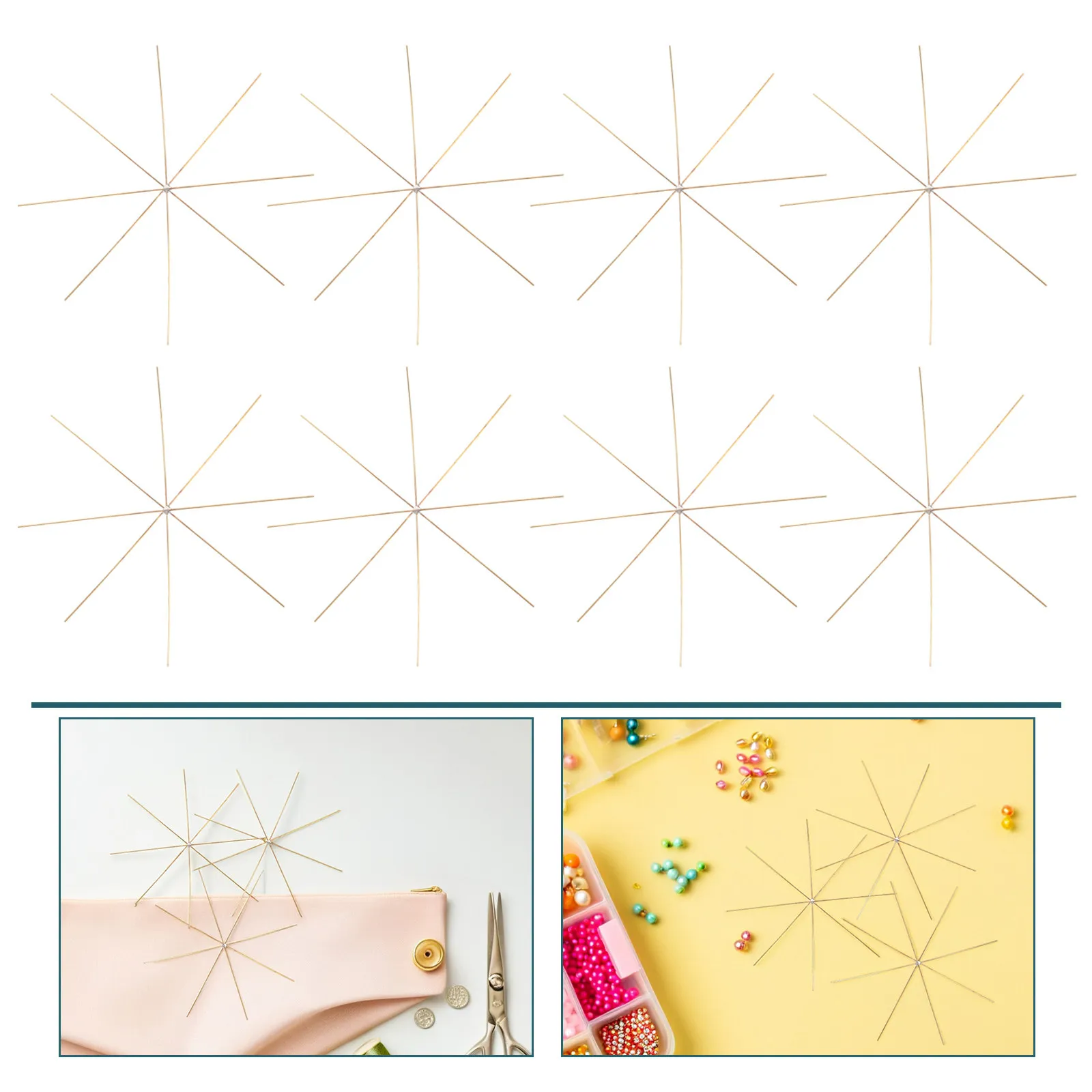 

30Pcs Snowflake Wire Forms Metal Frames 9.5cm Christmas Craft Ornaments DIY Jewelry Making Snowflake Wire for Beading