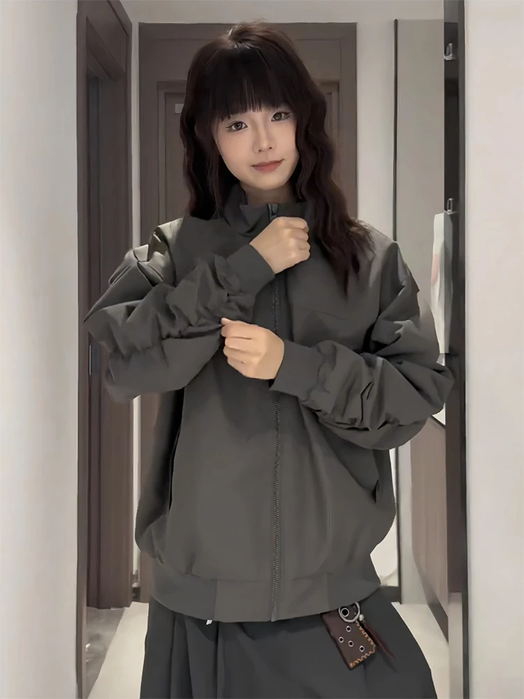 

ey American Sle Bomber Jaet Men's Autumn Flight ort Baseball Coat Hard And Sli oulder Outwear for Teens