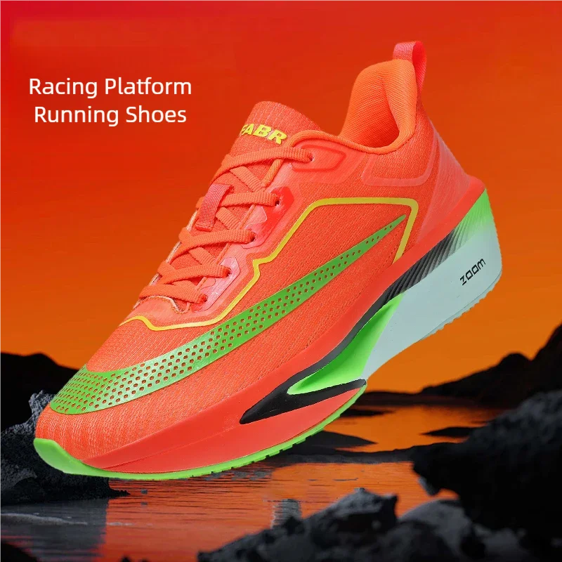 

Men's light running shoes four seasons thick sole outdoor casual racing sneakers fashion students breathable speed sports shoes