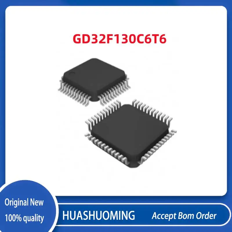 NEW 10Pcs/Lot  GD32F130C6T6 GD32 GD32F GD32F130 GD32F130C6 QFP-48