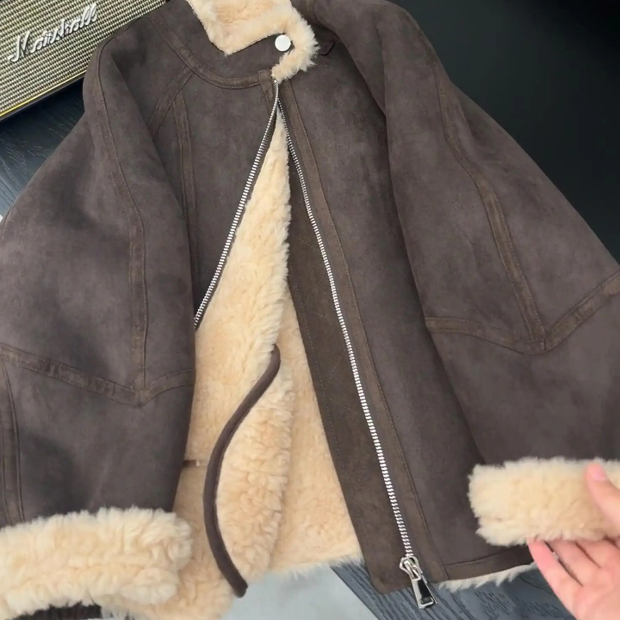 2024 irregular niche long sleeved jacket for women's winter warm upper clothing  coats for women  winter  jacket women
