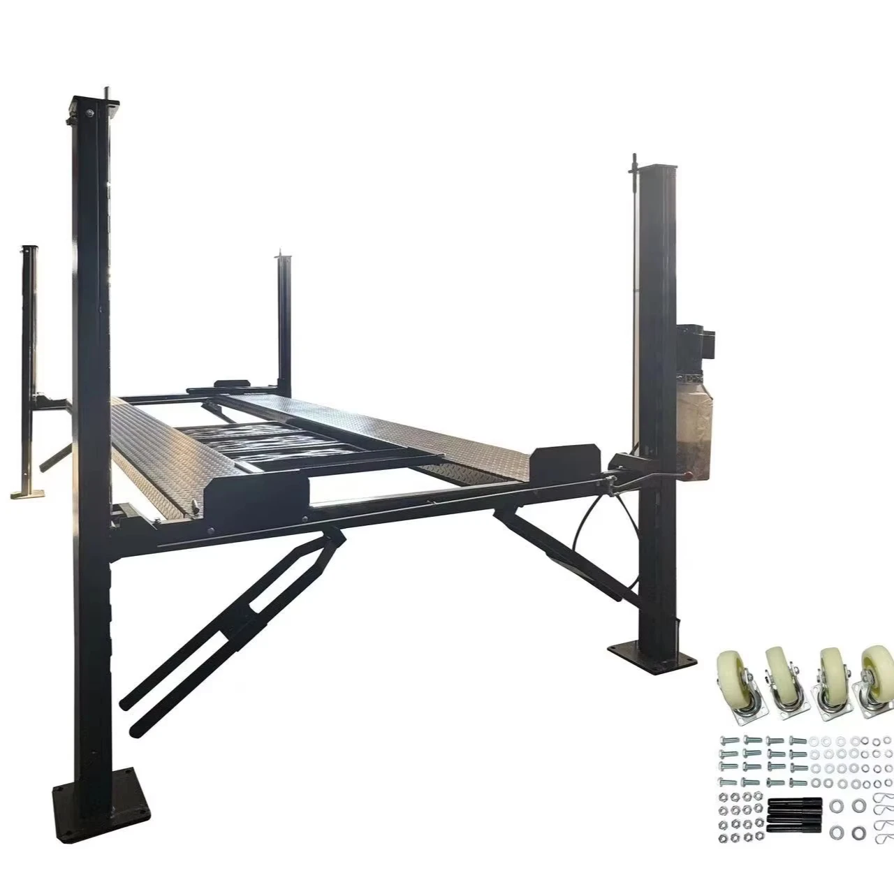 4000kg Capacity 4-Post Parking Car Lift Fast Delivery Hydraulic Auto Equipment 2 Level Home Garage Tool