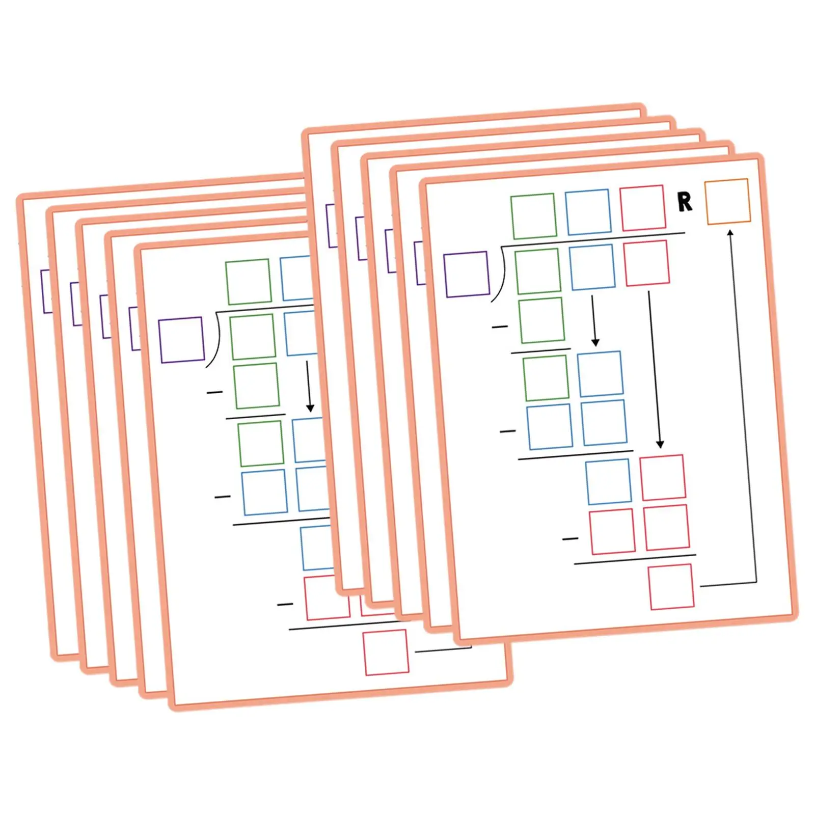 10Pcs Dry Erase Division White Boards Long Division Lapboards for Teacher