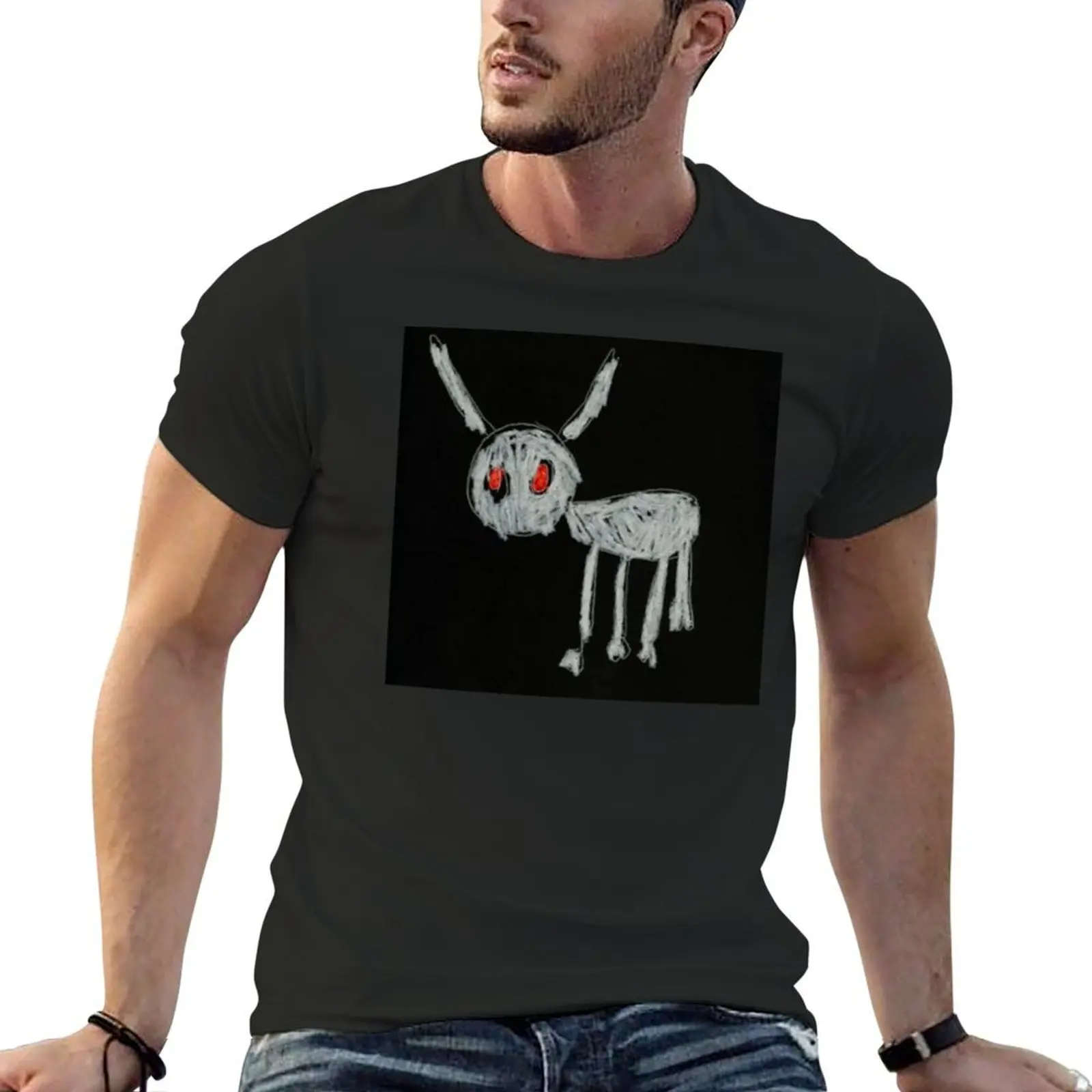 

For All The Dogs Album Cover - DRAKE T-shirt blacks customs vintage customizeds oversized t shirts for men