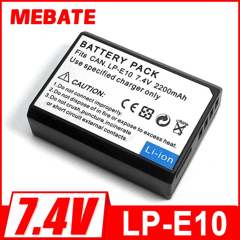 

2200 мАч LP-E10 LPE10 LP E10 аккумулятор для камеры Canon EOS 1100D 1200D 1300D 2000D 4000D Rebel T3 T5 T6 KISS X50 X70 аккумулятор