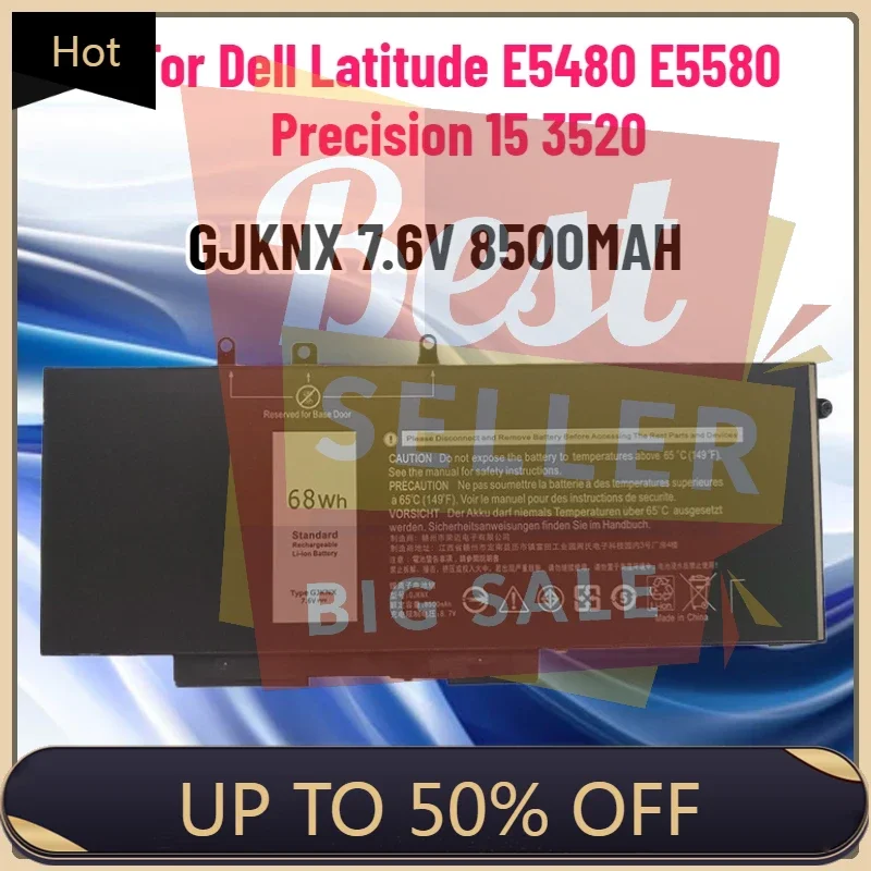 

New GJKNX Laptop Battery FOR Dell Latitude E5480 E5580 Precision 15 3520 7.6V 68Wh