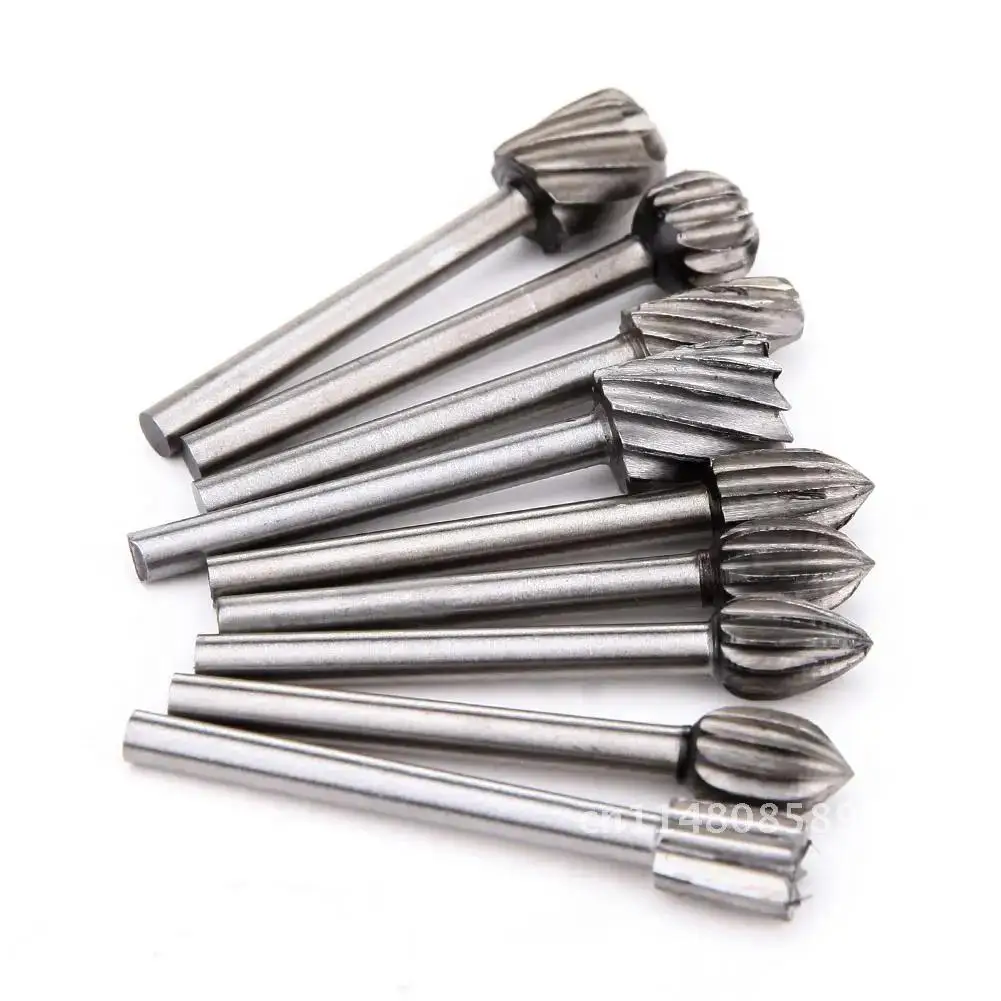 20pcs/Set 3mm Wood Drill Bit Nozzles for Dremel Attachments HSS Stainless Steel Wood Carving Tools Set Woodworking 6/