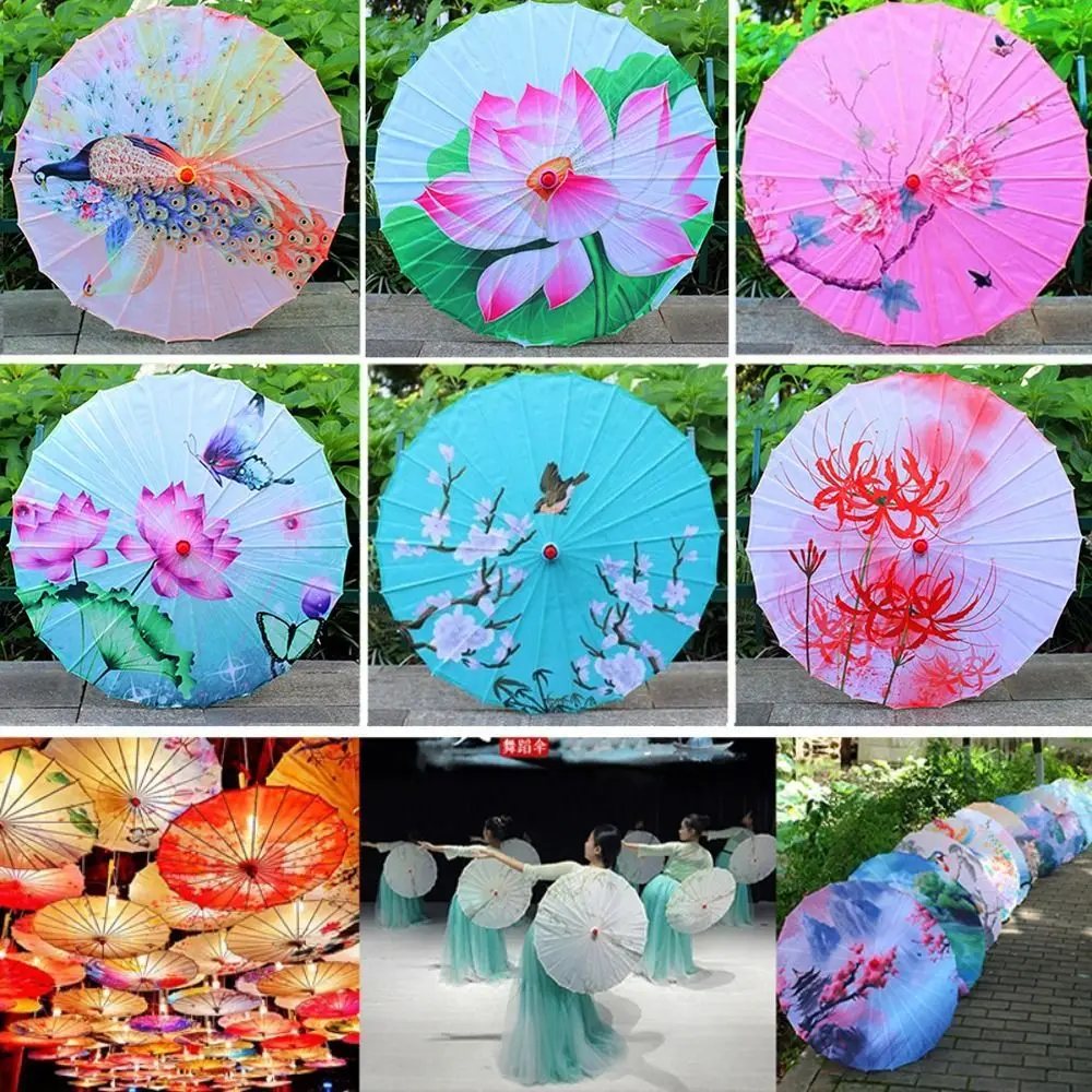 جديد الصينية العتيقة نمط مزيتة ورقة مظلة 56 سنتيمتر 10 ألوان مظلة الزخرفية أداء الرقص مظلة أداء الرقص