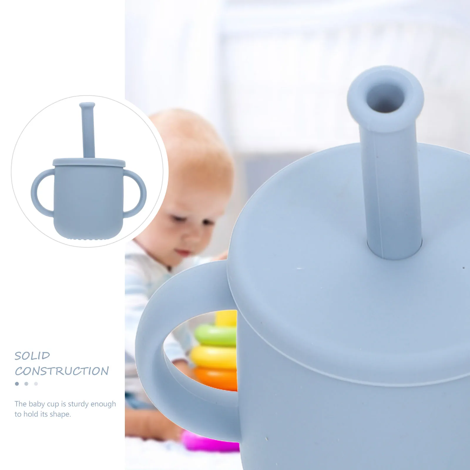 

Toddler Training Mug Silicone Cup for Infants Fall Resistant Baby Drinking Cup Kids Toddler Training Water Mug Leak Proof