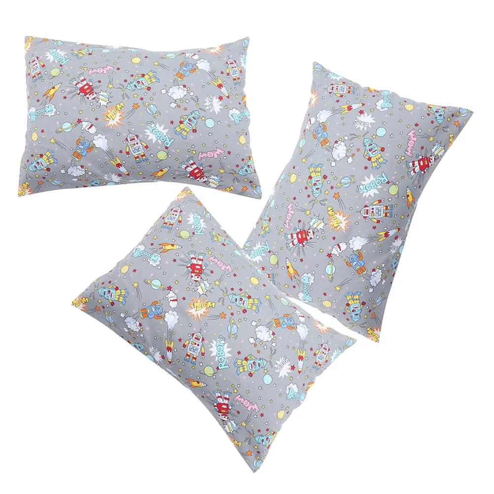 

3 Pcs Children's Pillowcase Small Kids Travel Mini Toddler Bedding Pillows for Cotton Cover Traveling